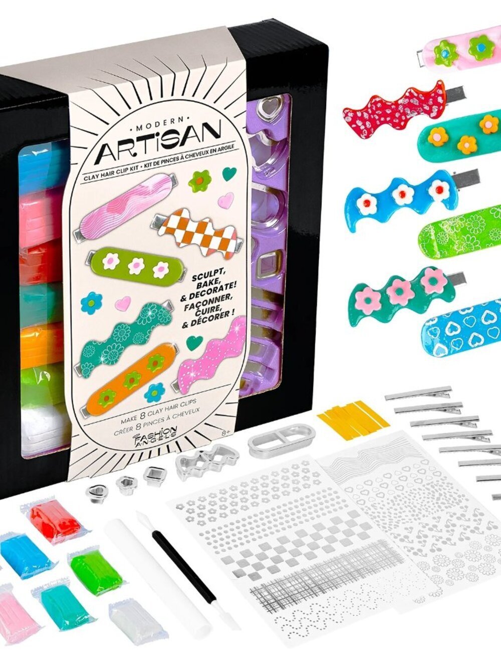 Fashion Angels Tween Artisan Clay Hair Clips Making Kit Multi-Color New - Picture 2 of 5